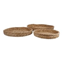 3er Set Seegras-Schale, natur