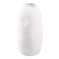 Vase Struktur, weiß, 27 cm