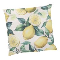 Kissen Zitrone, gelb/grün, 45 x 45 cm