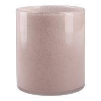 Glas-Vase Zylinder/Opal, rosa, 12 x 14 cm