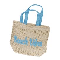 Shopper Spruch, Beach Vibes/blau, 47 x 15 x 37 cm