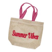 Shopper Spruch, Summer Vibes/pink, 47 x 15 x 37 cm