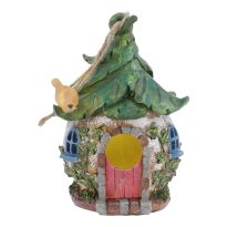 LED-Vogelhaus Blüten, grün, 22 cm