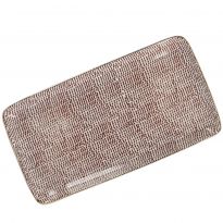 Platte China, Goldrand, bordeaux/weiß, Striche, 23 cm