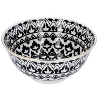 Schale China, groß, schwarz/weiß, Orient