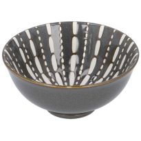 Schale China, Relief, Striche/Punkte, 12 cm