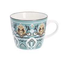 Becher China, grün/braun, 300 ml