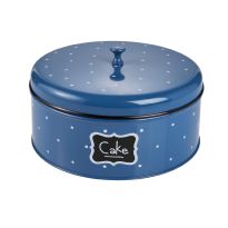 Metalldose mit Tafel, blau, 25 x 12 cm