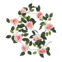 Girlande Rosen, pink, 165 cm