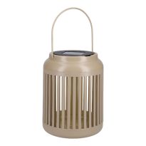 Solar-Laterne Gitter, beige, 16 cm