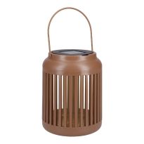 Solar-Laterne Gitter, rostbraun, 16 cm