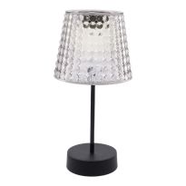 Solar-Leuchte Kristall, schwarz, 25 cm