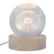 LED-Kugel Motiv, Pusteblume, 6 x 7 cm