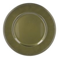 Deko-Teller Relief, grün, 32.5 cm