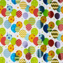 Geschenkpapier Geburtstag, Ballons/bunt, 2 m