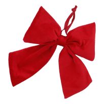 Deko-Schleife Samt, hängend/rot, 23 cm
