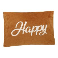 Kissen Schrift, Happy/orange, 50 x 35 cm