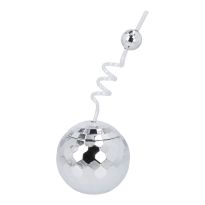 Trinkbecher Discokugel, silber, 11 cm