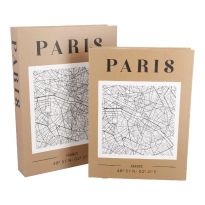 2er Set Buchkarton Stadt, Paris