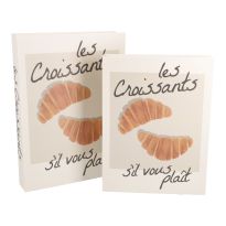 2er Set Buchkarton Kaffee, Croissants