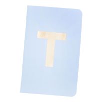 Notizbuch Buchstabe/gold, T/blau, 9 x 14 cm