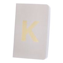 Notizbuch Buchstabe/gold, K/grau, 9 x 14 cm