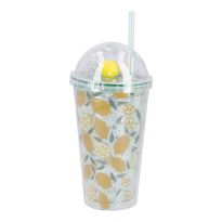 Trinkbecher Frucht, Glitter/Zitrone, 450 ml