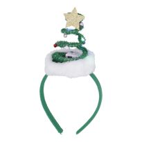 Haarreifen Weihnachten mit LED, Baum/grün