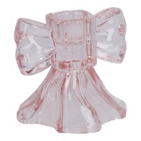 Kerzenständer Schleife, rosa, 7 cm