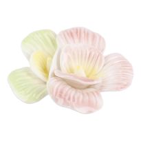 Porzellan-Blüte, rosa/gelb, 6 cm
