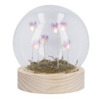 LED-Kugel Blumen, lila, 11 cm