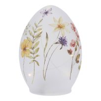 LED-Ei Blumen, Libelle/lila/mint, 14 cm