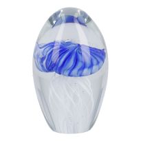 Deko-Qualle, blau/weiß, 5.5 x 9 cm