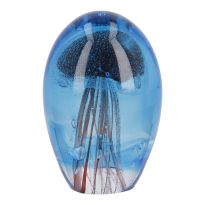 Deko-Qualle, rot/türkis, 5.5 x 9 cm