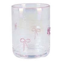 Trinkglas Schleifen, irisierend/rosa, 390 ml