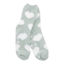 Kuschelsocken Anti-Rutsch, Herzen/grün