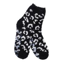 Kuschelsocken Anti-Rutsch, Leo/schwarz