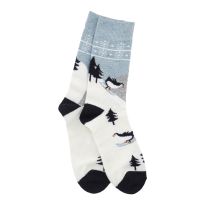 Socke Winter, Herren, Pinguine/blau, Größe 42-46