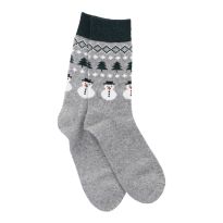 Socke Winter, Herren, Schneemann/grau, Größe 42-46