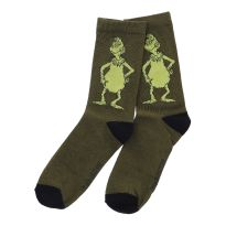 Weihnachtssocken Grinch, dunkelgrün, Größe 43-46
