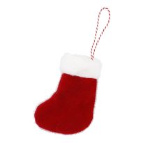 Anhänger Weihnachten, Stiefel/rot, 10 x 13 cm