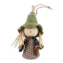 Anhänger Vogelscheuche, grün/grau, 13.5 cm