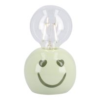 LED-Lampe mit Smiley-Sockel, grün, 16 cm