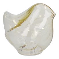 LED-Vogel, gelb, 15 x 13 cm