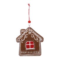 Anhänger Weihnachten, Lebkuchen-Haus/dunkelbraun, 10.5 cm