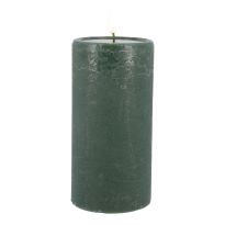 LED-Kerze Rustik, dunkelgrün, 10 x 20 cm