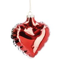 Anhänger Fancy, bunt, Herzballon, 12 cm