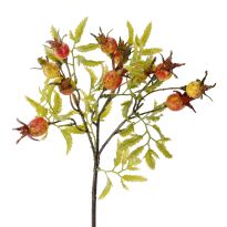 Zweig Hagebutte, orange, 48 cm