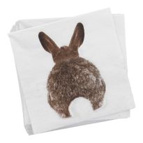 Serviette Hase mit Bommel, 20 Stück