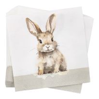 Serviette Hase-Aquarell, 20 Stück